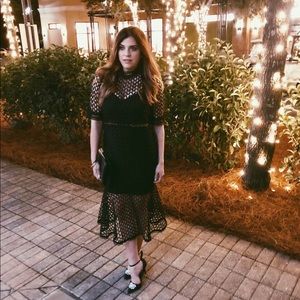 Bardot - Mesh trumpet dress